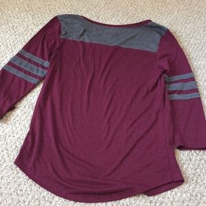 City Streets Tops - Maroon/gray shirt. City Streets Tops - Maroon/gray shirt.